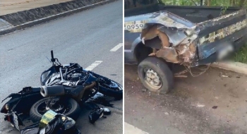 Motociclista morre após bater contra picape estacionada em Goiânia